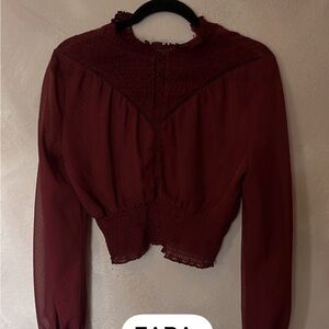Zara Burgundy blouse